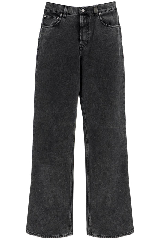 Low-waisted Baggy Jeans  - Black