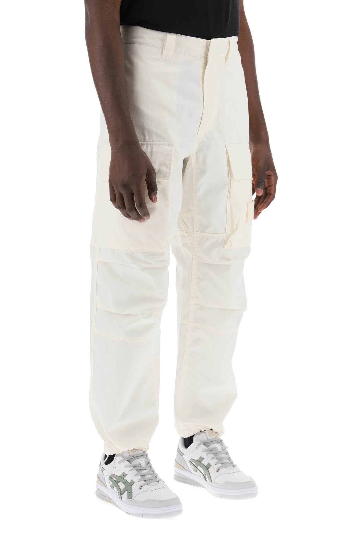 Organic Cotton Ghost Piece Cargo Pants.  - White