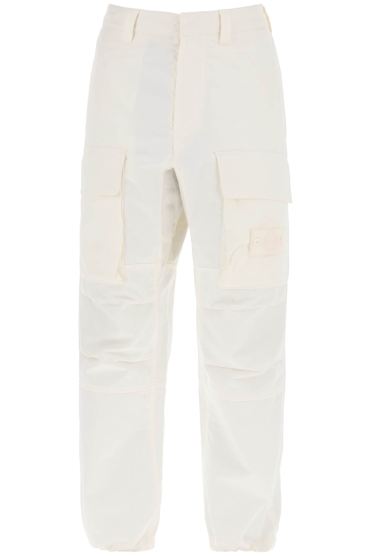 Organic Cotton Ghost Piece Cargo Pants.  - White