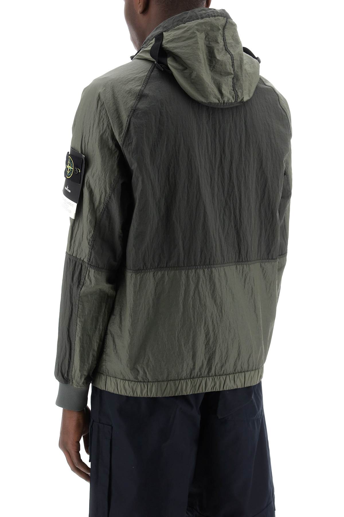 Nylon Metal Windbreaker Jacket  - Green