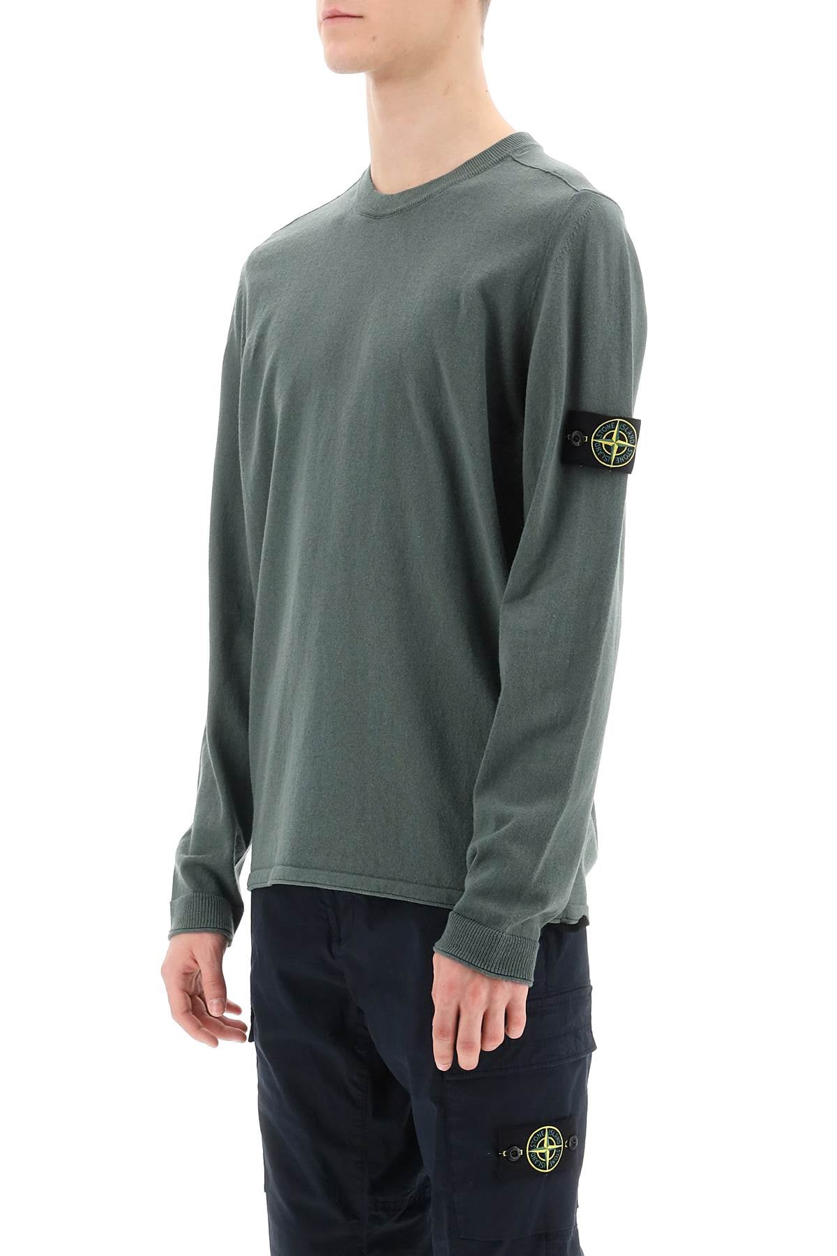 Raw Cotton Sweater  - Verde