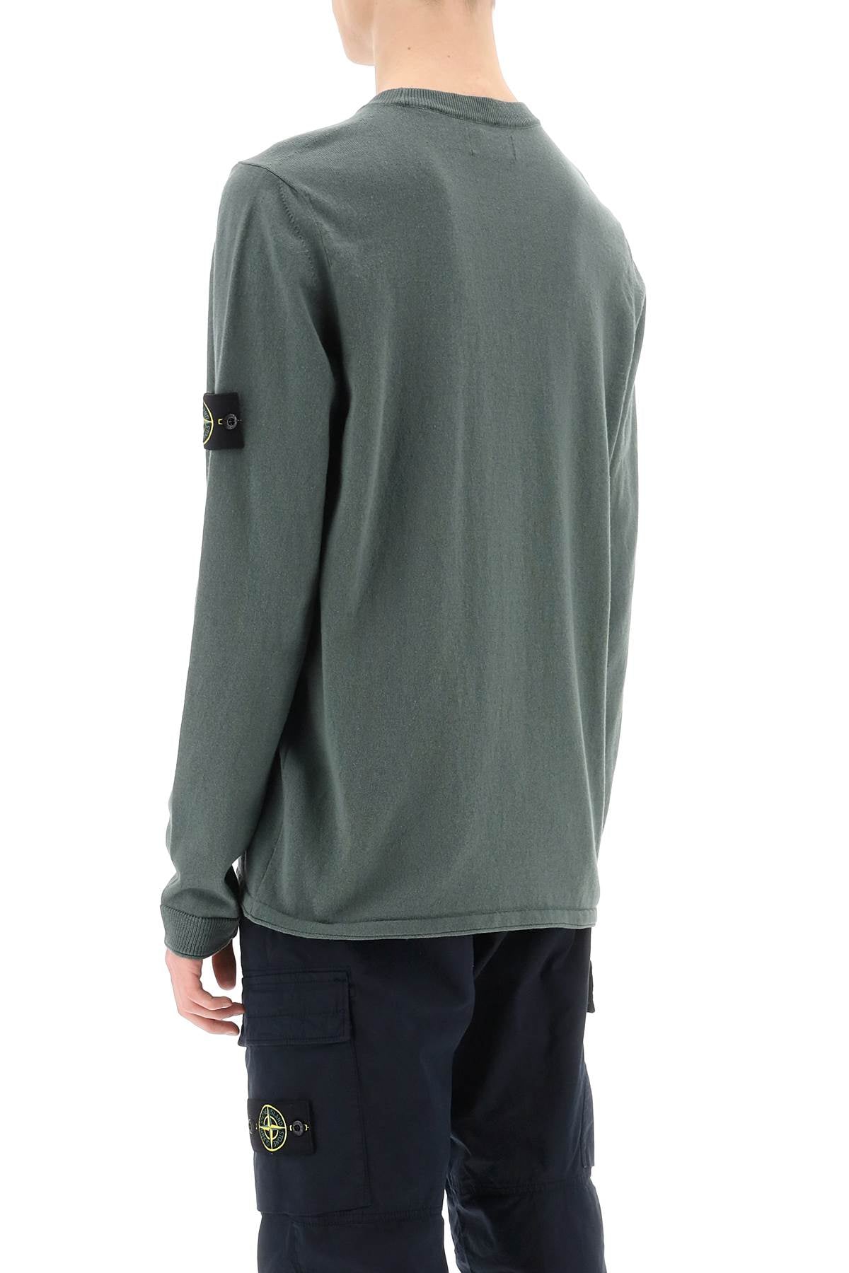 Raw Cotton Sweater  - Verde