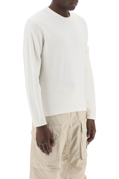 Cotton And Cashmere Ghost Piece Pullover  - White