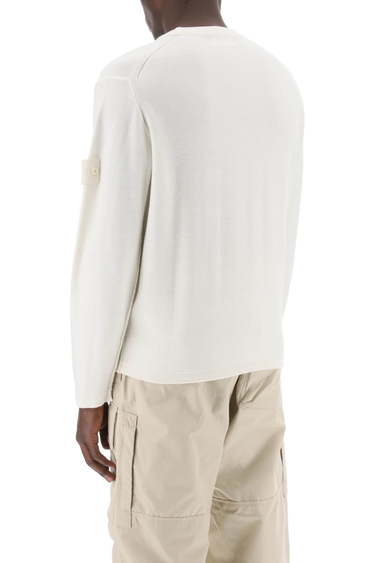 Cotton And Cashmere Ghost Piece Pullover  - White