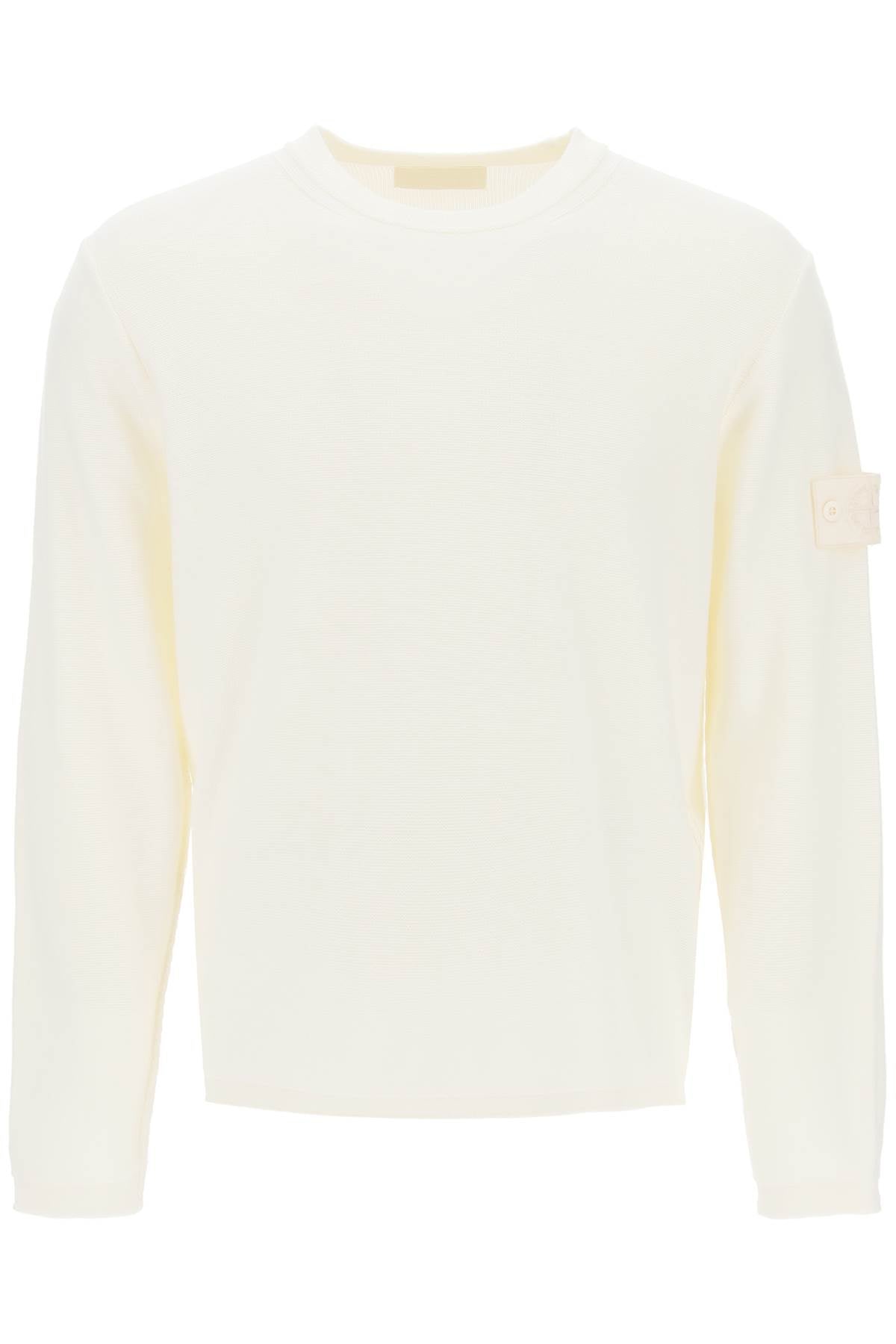 Cotton And Cashmere Ghost Piece Pullover  - White