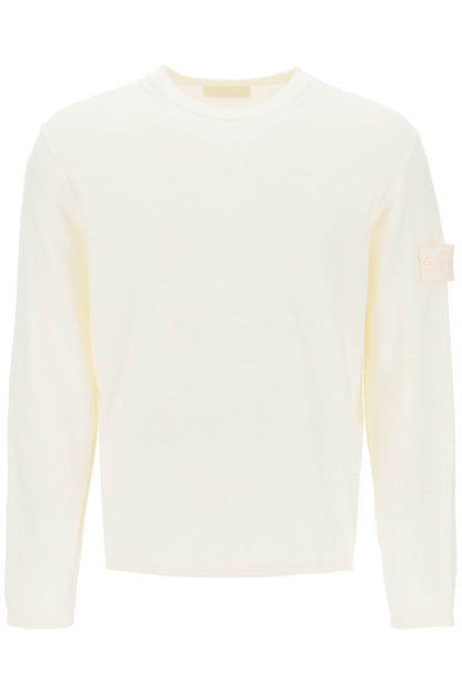 Cotton And Cashmere Ghost Piece Pullover  - White