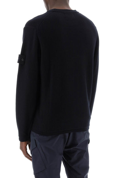 Cotton And Cashmere Ghost Piece Pullover  - Blue