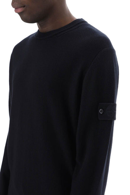 Cotton And Cashmere Ghost Piece Pullover  - Blue