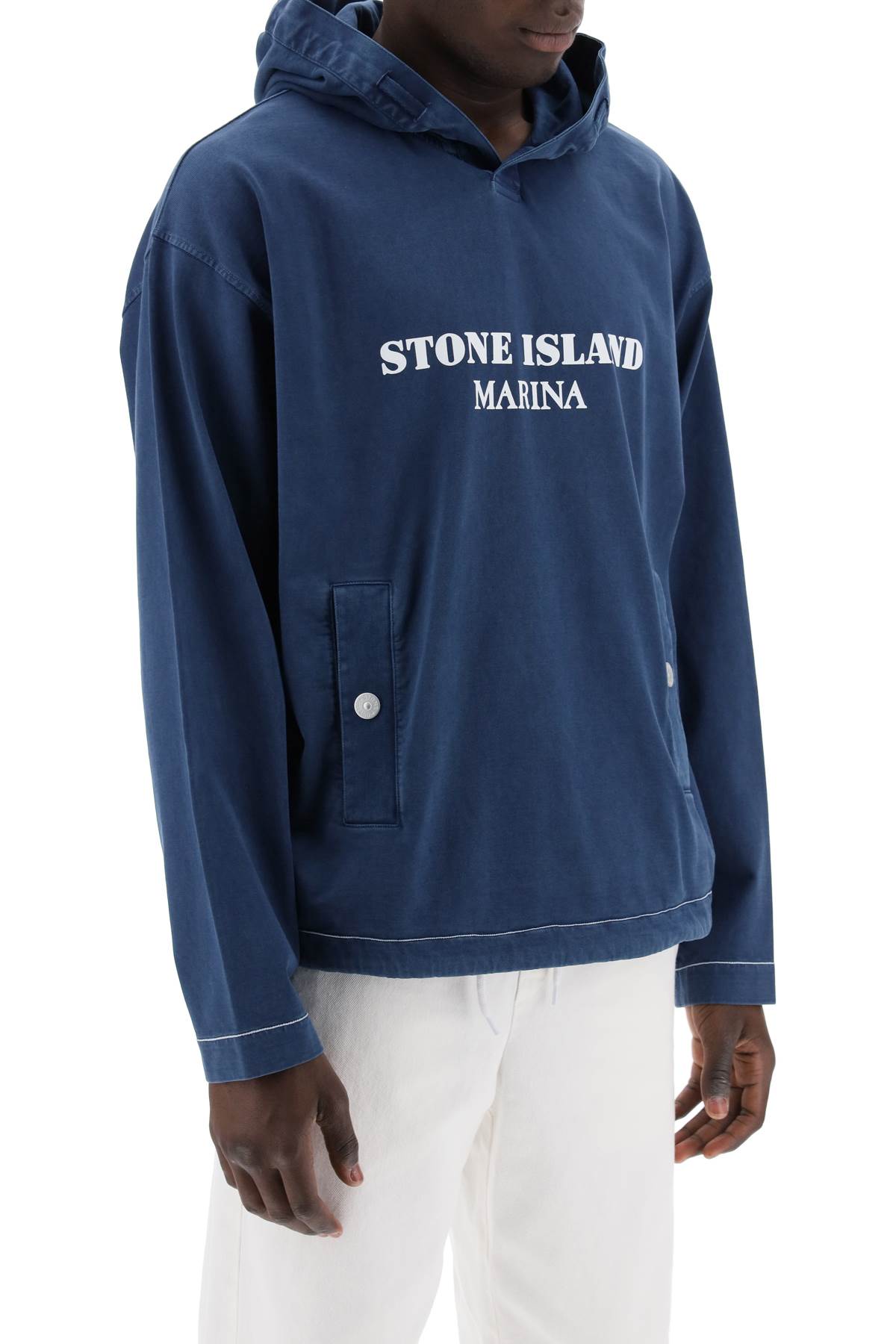 Marina 'old' Treatment Hooded  - Blue