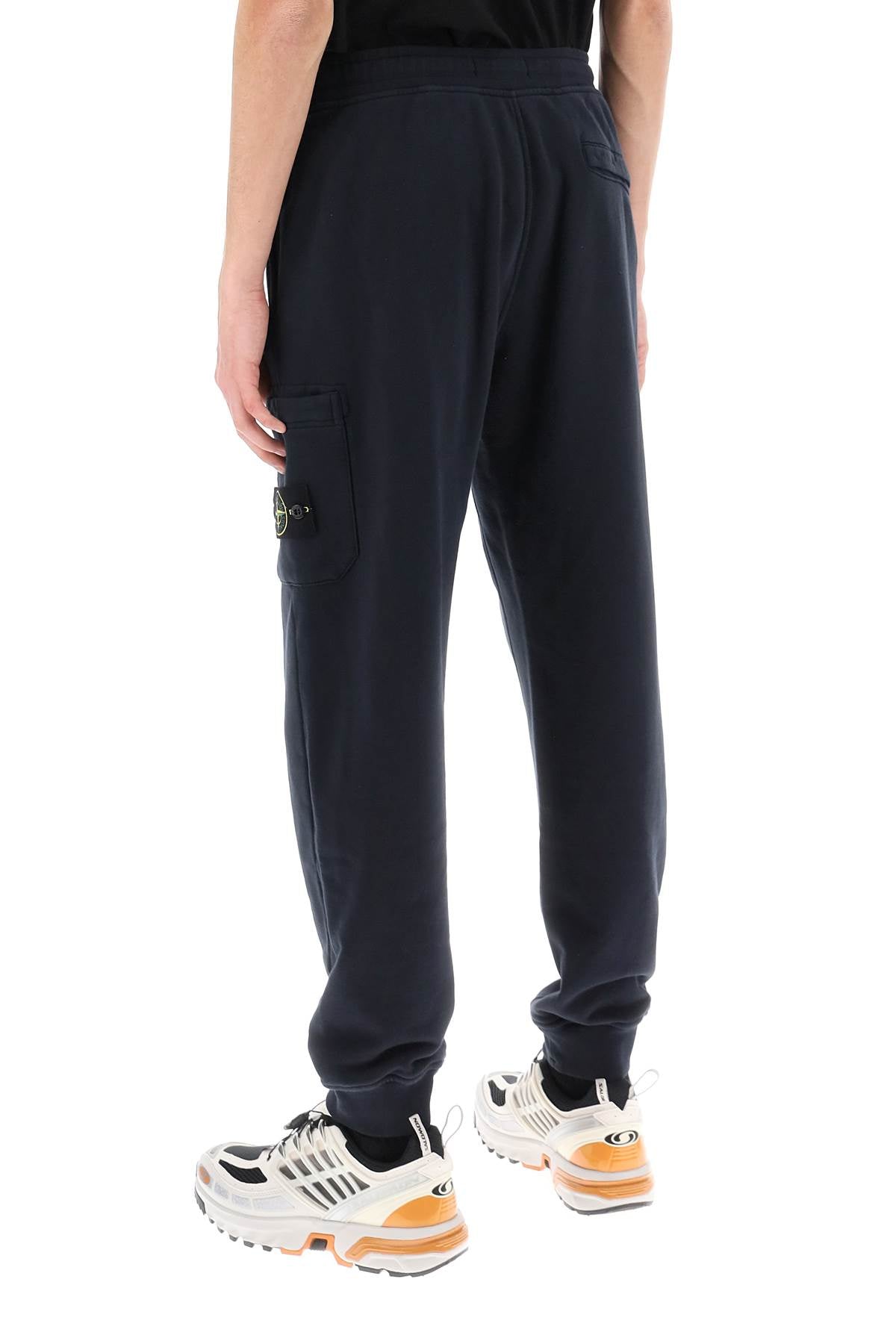 Tapered Sweatpants With Leg Pocket  - Blu