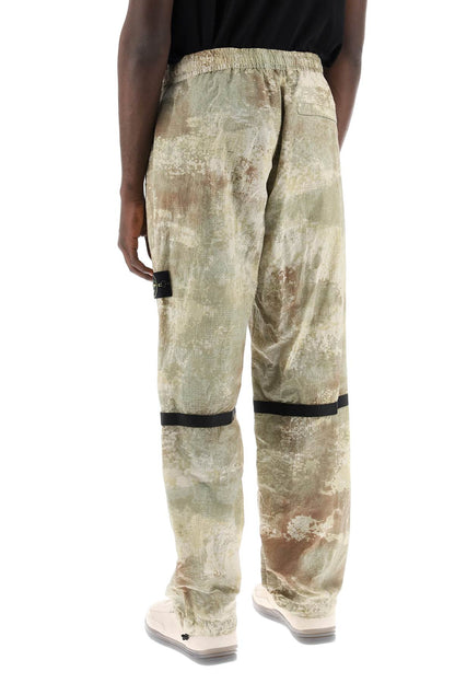 Econyl Printed Dissolving Grid Camo Pants  - Khaki