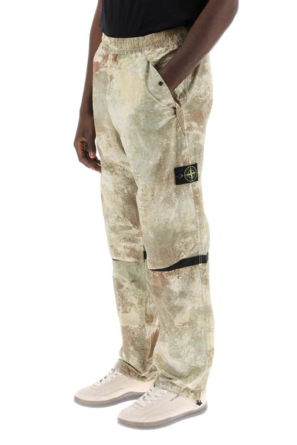 Econyl Printed Dissolving Grid Camo Pants  - Khaki