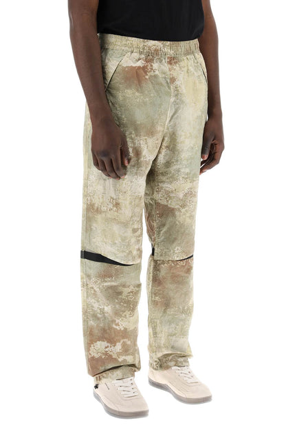 Econyl Printed Dissolving Grid Camo Pants  - Khaki