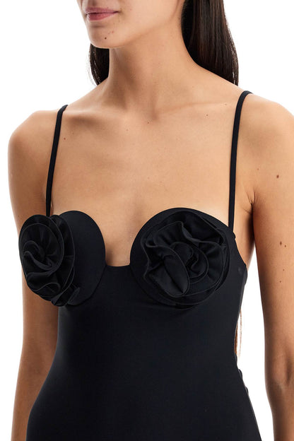 One-piece Flower Swims  - Black