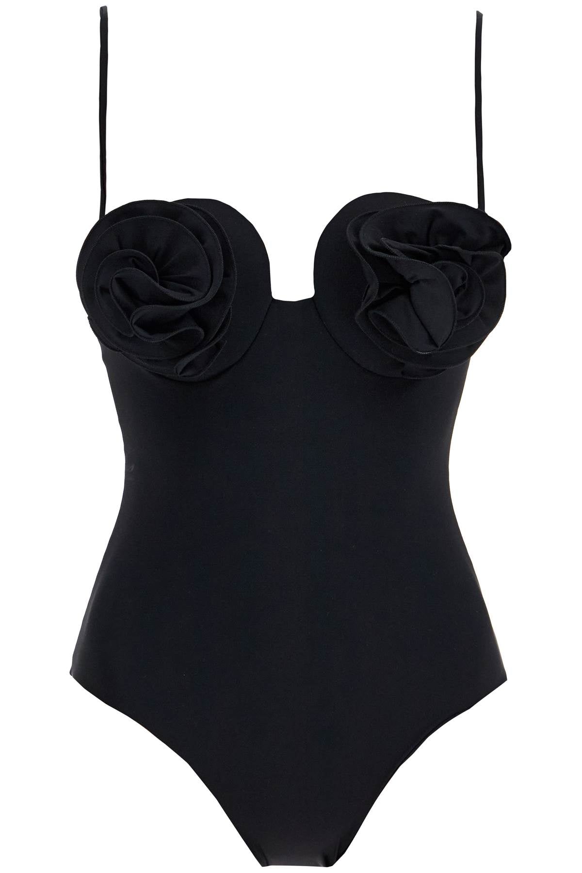 One-piece Flower Swims  - Black