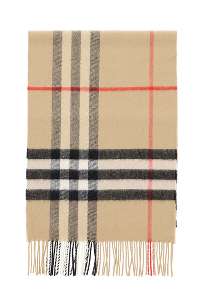 Cashmere Giant Check Scarf  - Beige