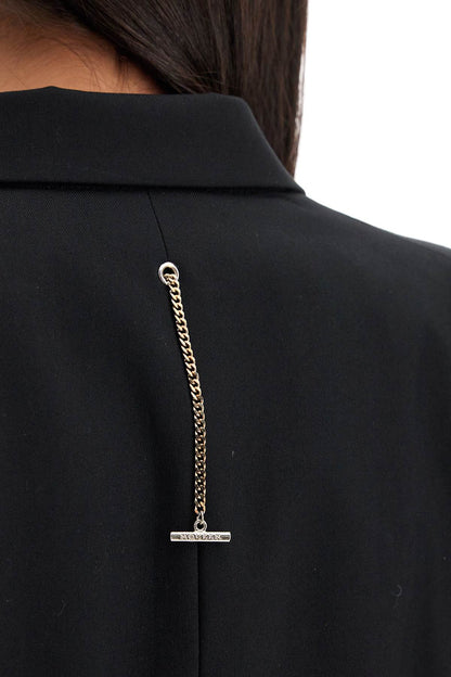 "gabardine Jacket With Chain  - Black