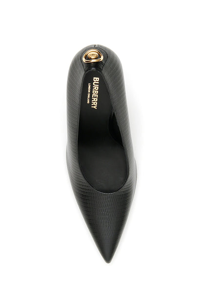 Eva Button Pumps  - Black