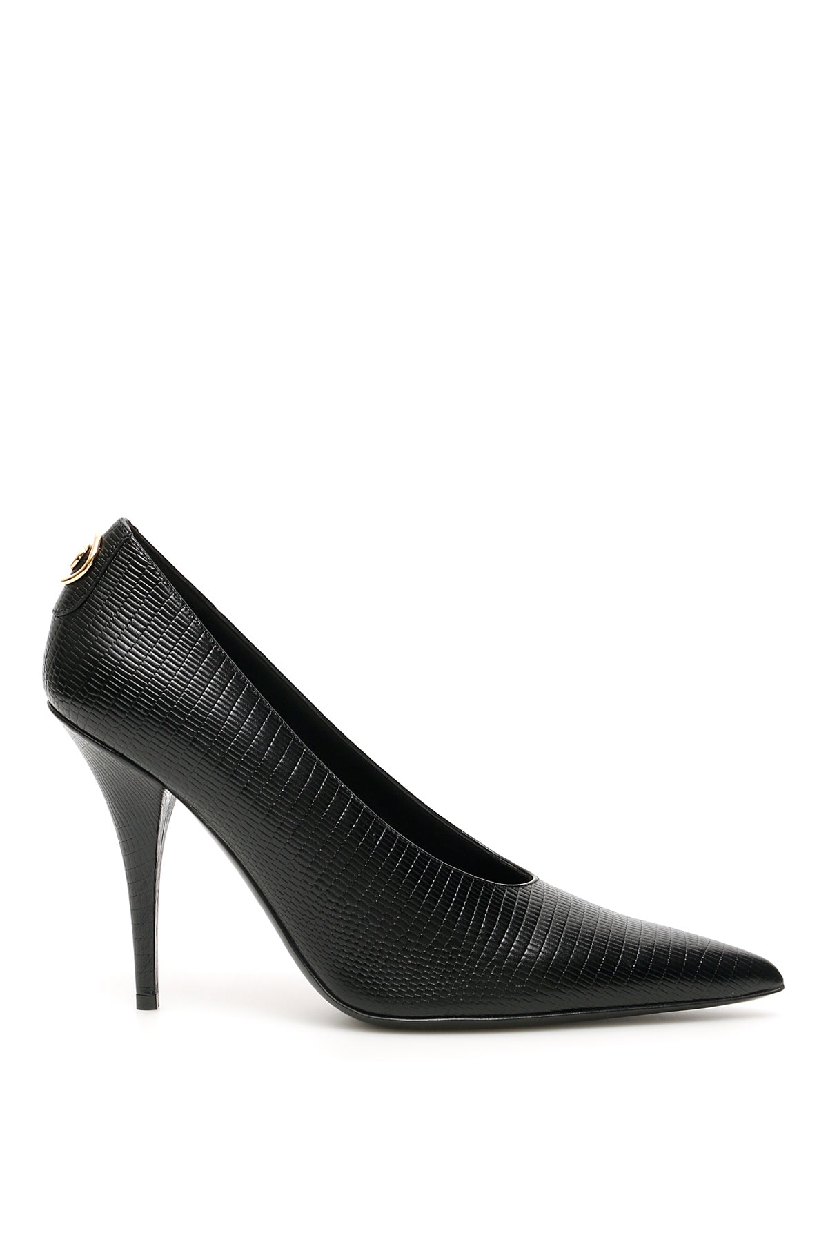 Eva Button Pumps  - Black