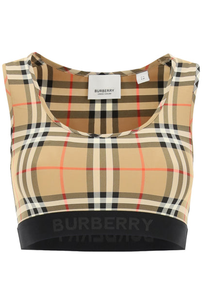 Dalby Check Sport Top  - Beige