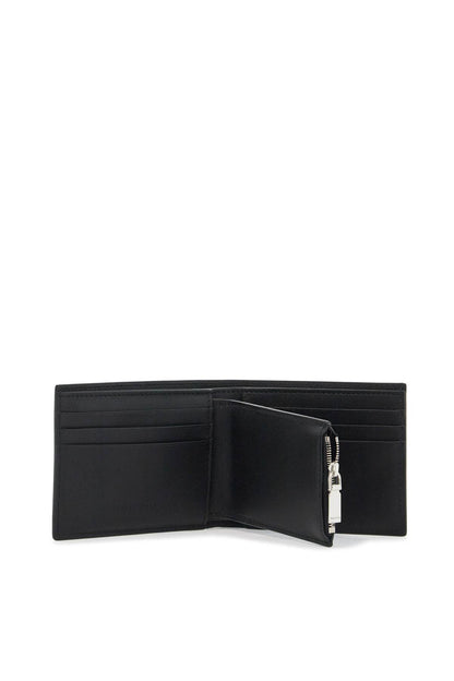 Leather Bifold Wallet With  - Black