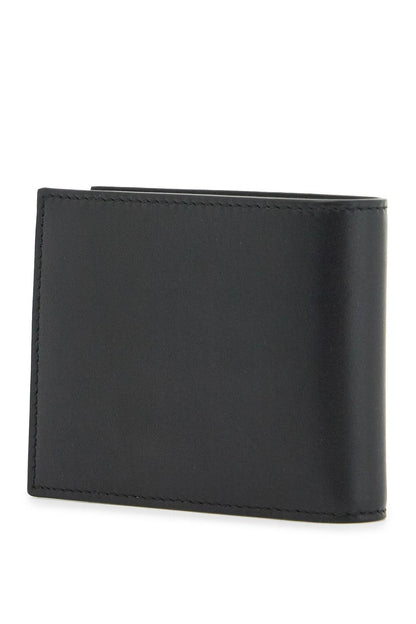 Leather Bifold Wallet With  - Black