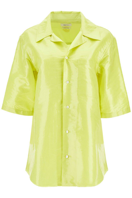 Short-sleeved Canvas Tarp Shirt.  - Yellow