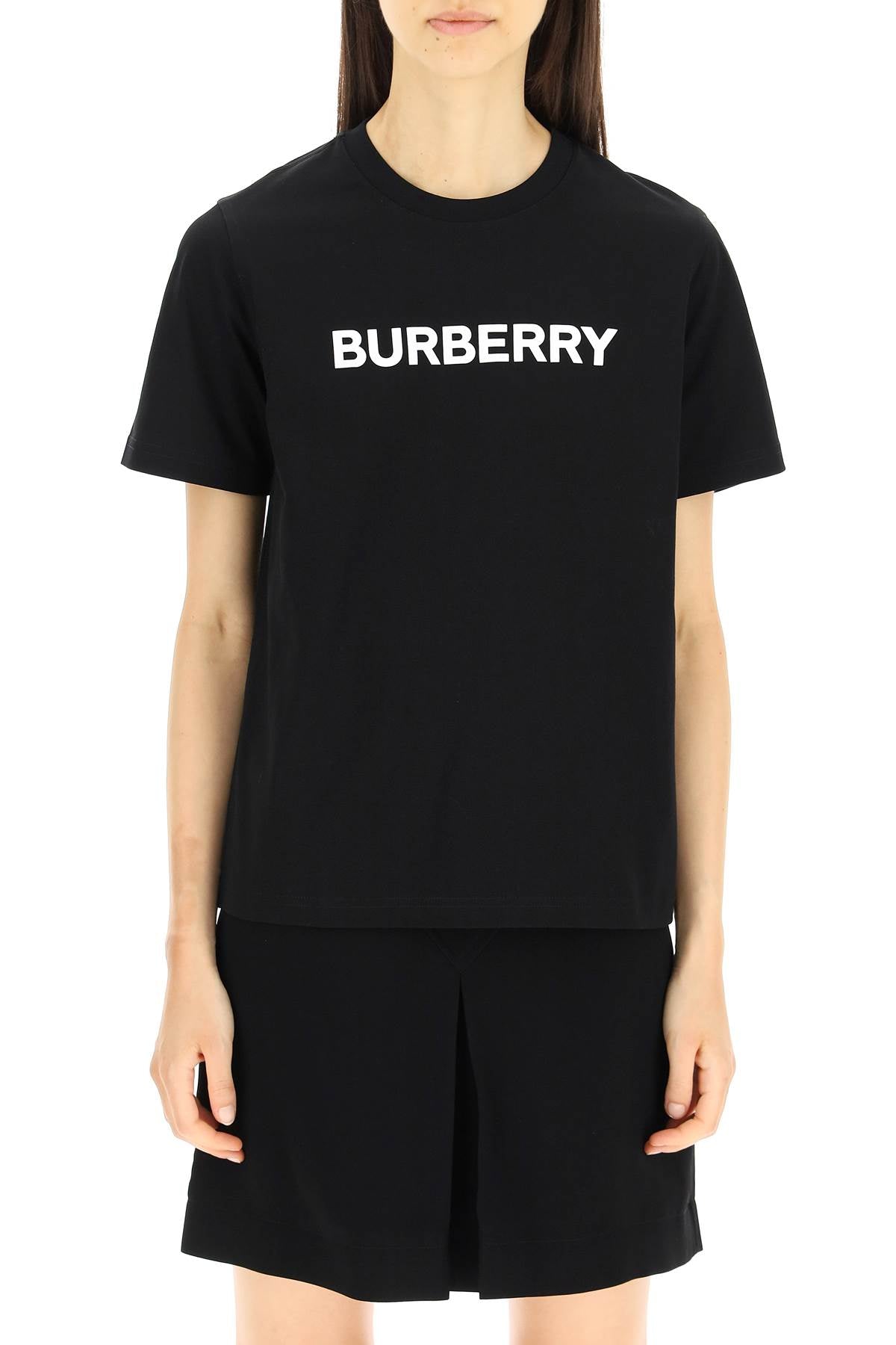 T-shirt With Logo Print  - Black