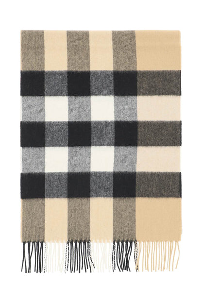 Cashmere Tartan Scarf  - Beige