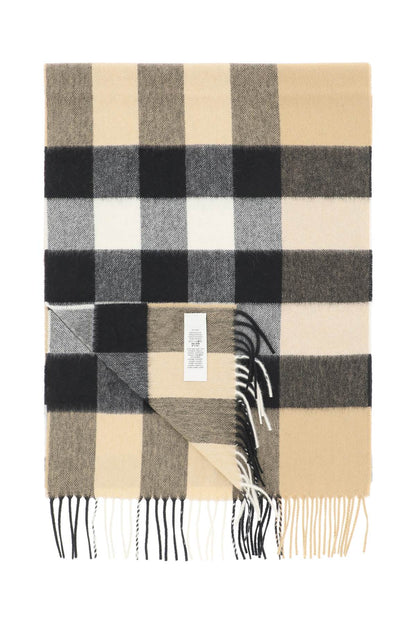 Cashmere Tartan Scarf  - Beige