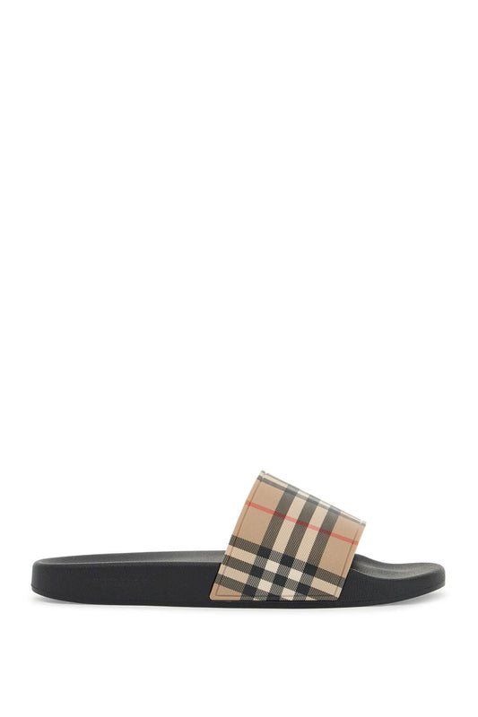 Tartan Slides  - Beige