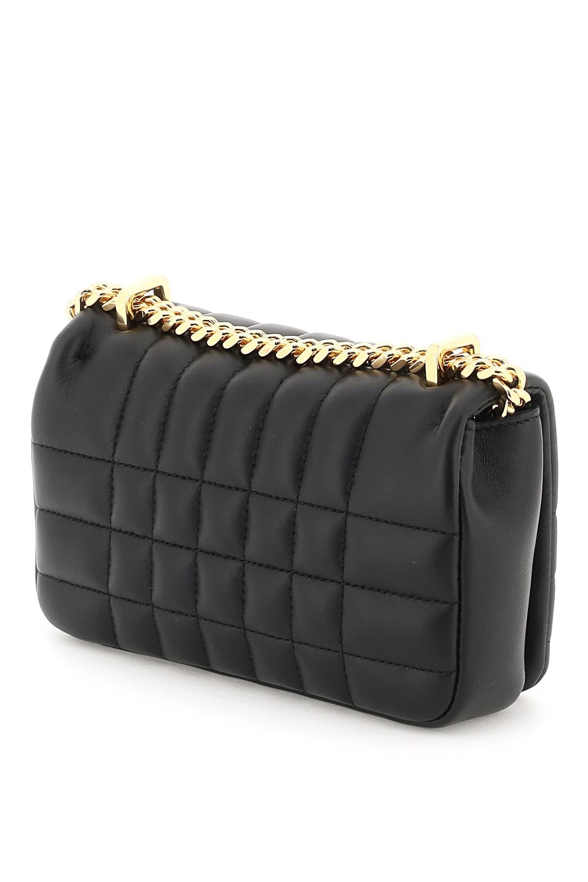 Quilted Leather Lola Mini Bag  - Black