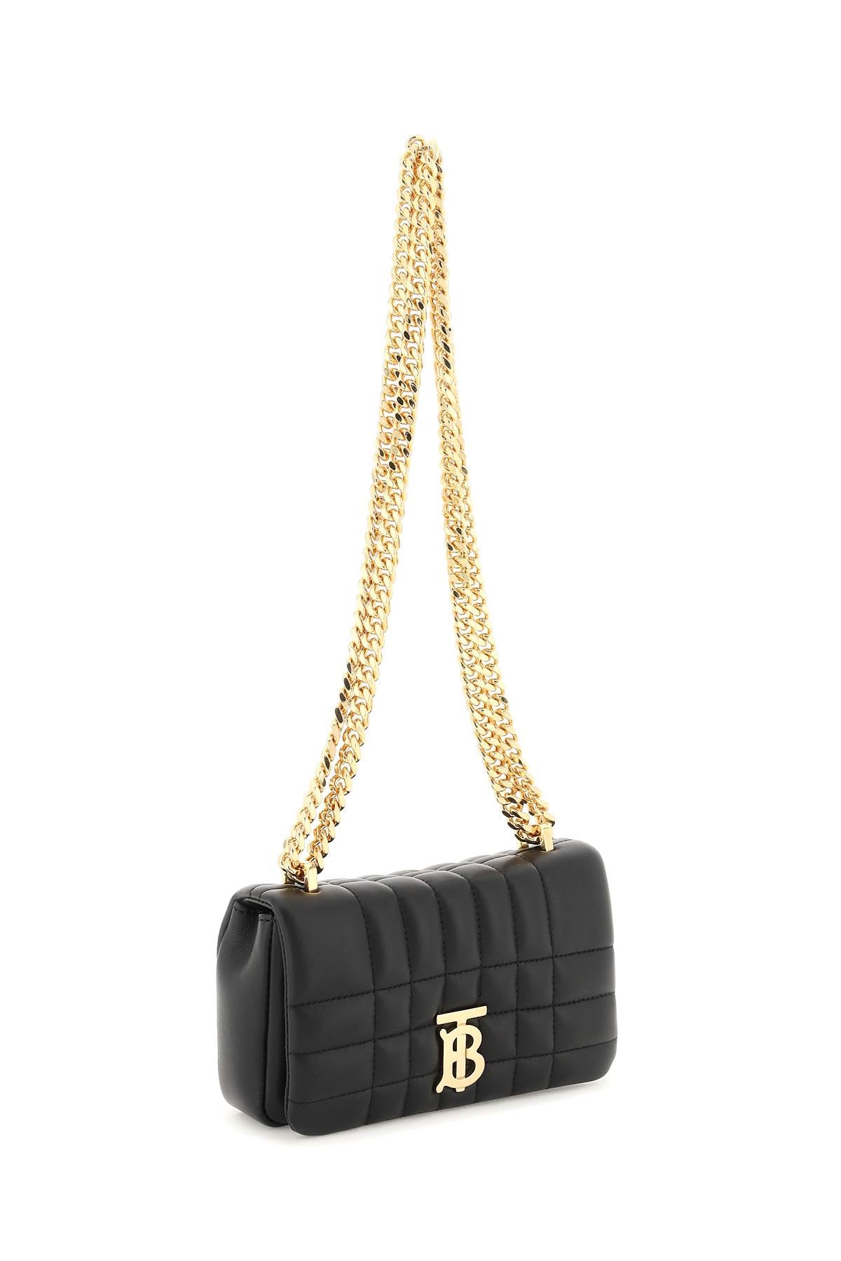 Quilted Leather Lola Mini Bag  - Black