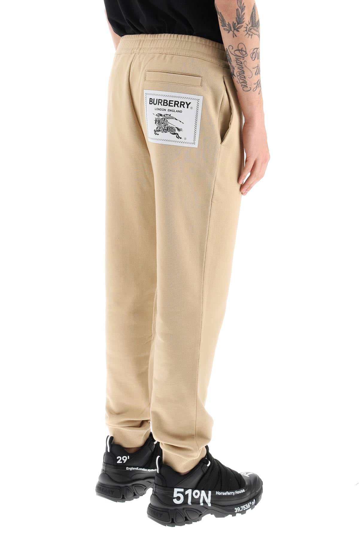 Cotton Sweatpants With Prorsum Label  - Beige