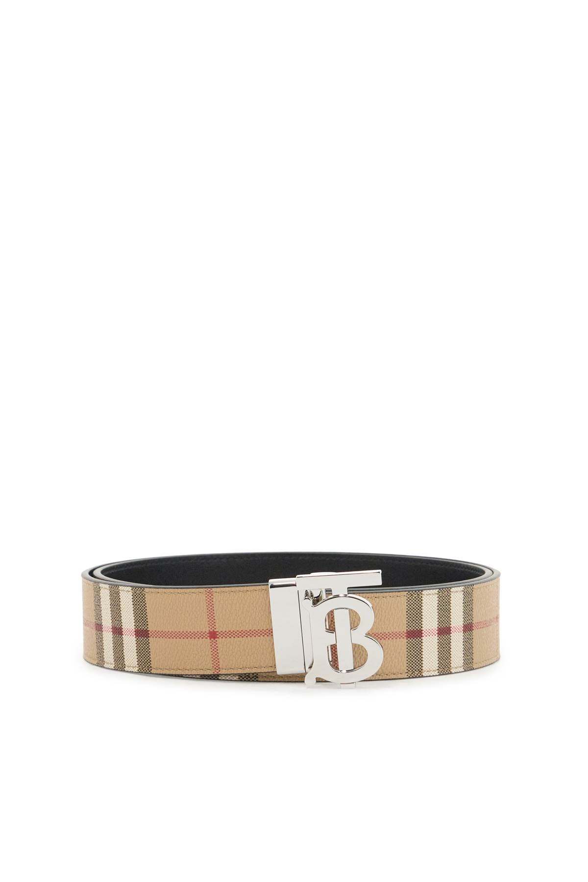 Check Reversibile Belt  - Beige