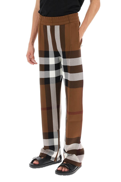 Check Track Pants  - Brown