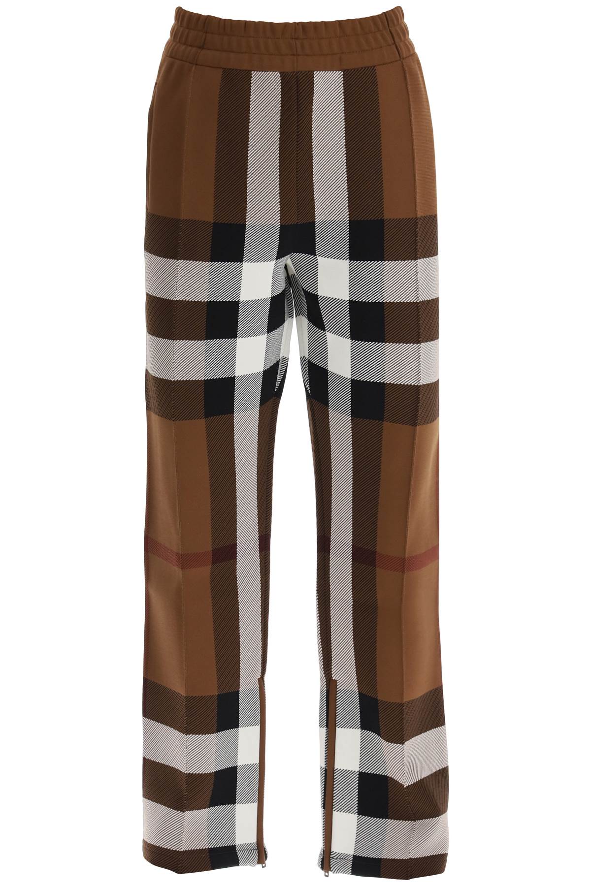 Check Track Pants  - Brown