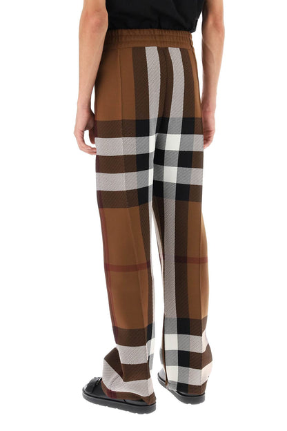 Check Track Pants  - Brown