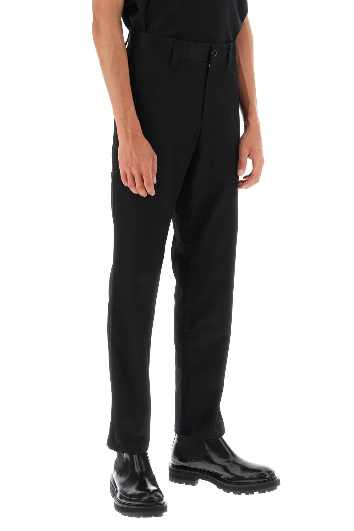 'denton' Cotton Cargo Pants  - Black