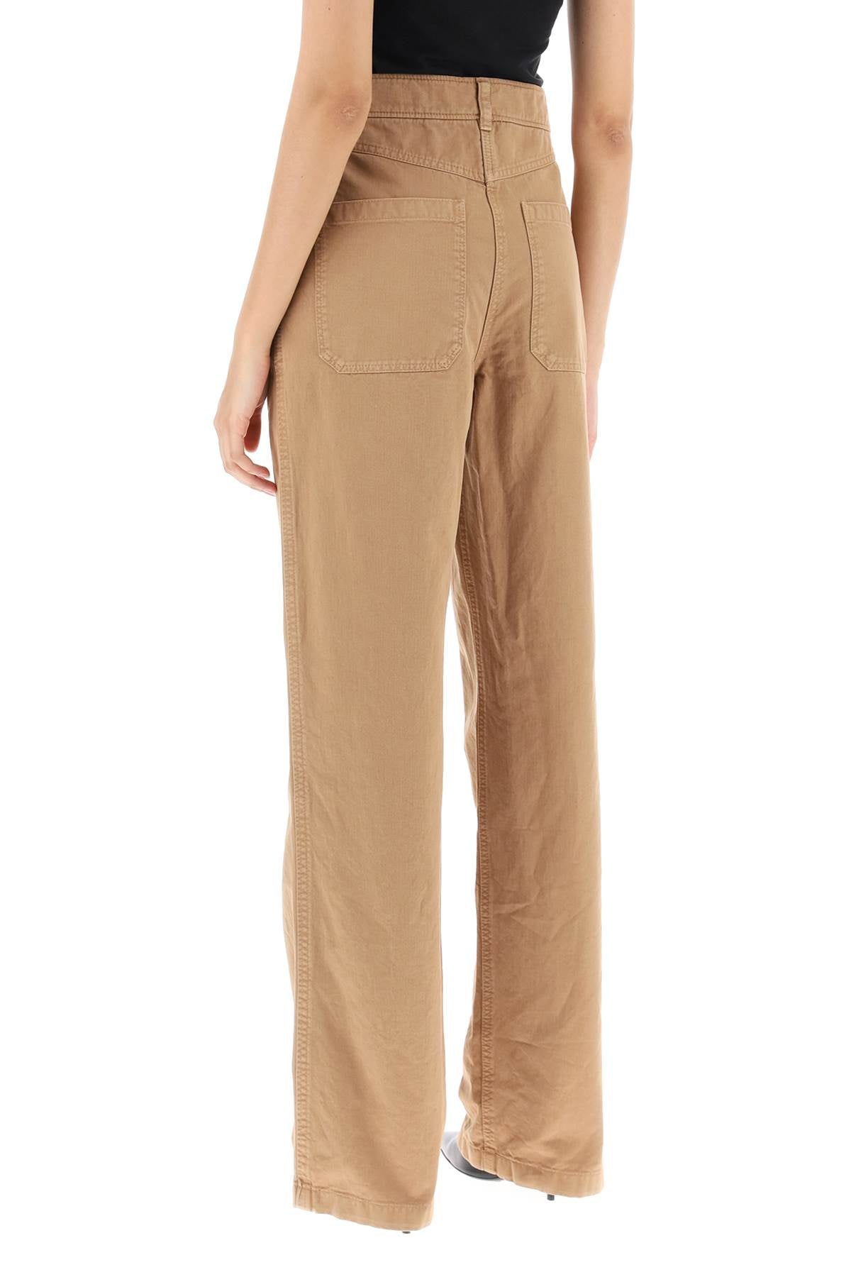 'branley' Straight Leg Pants  - Beige