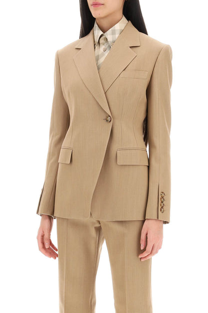 Claudete Double-breasted Jacket  - Beige