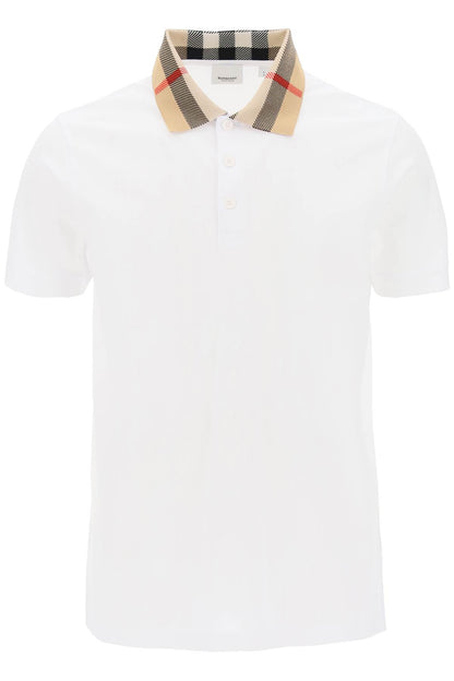 Check Collar Cody Polo Shirt  - White