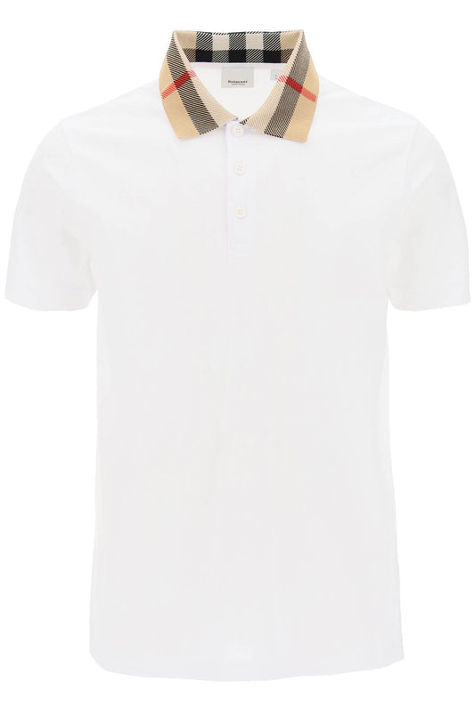 Check Collar Cody Polo Shirt  - White