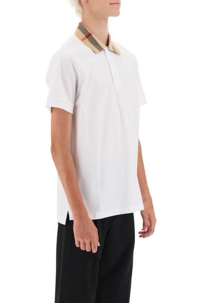 Check Collar Cody Polo Shirt  - White