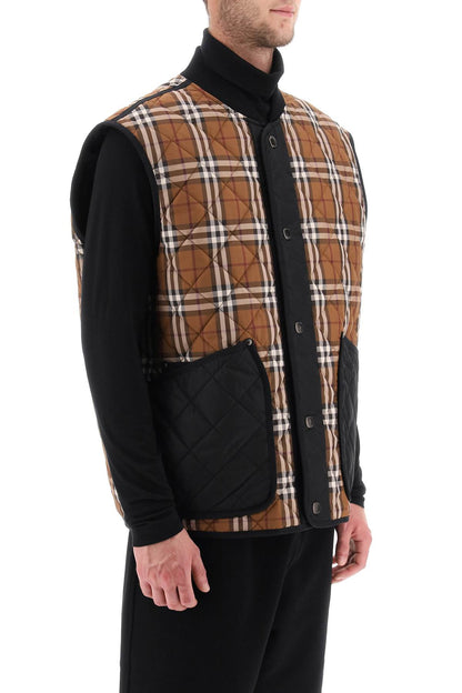 Weaveron Quilted Vest  - Brown