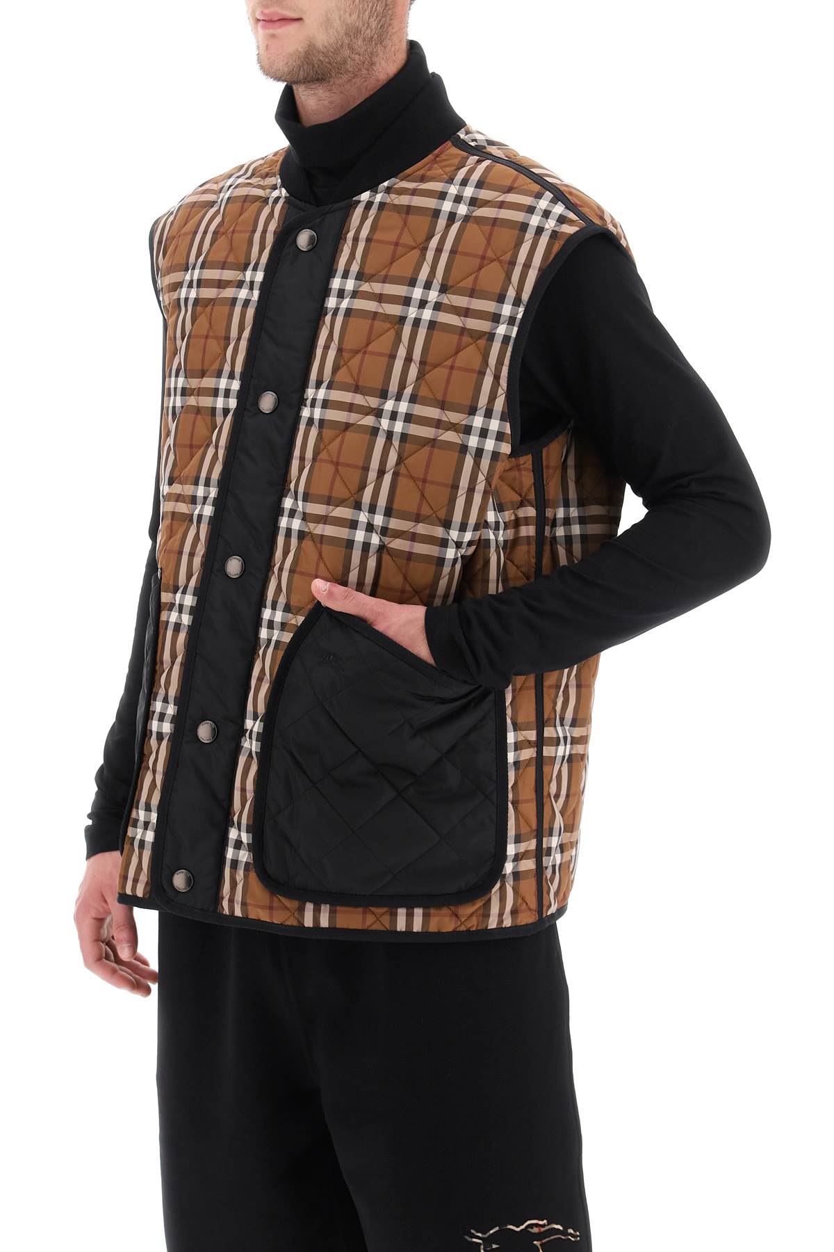 Weaveron Quilted Vest  - Brown