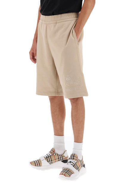 Taylor Sweatshorts With Embroidered Ekd  - Beige