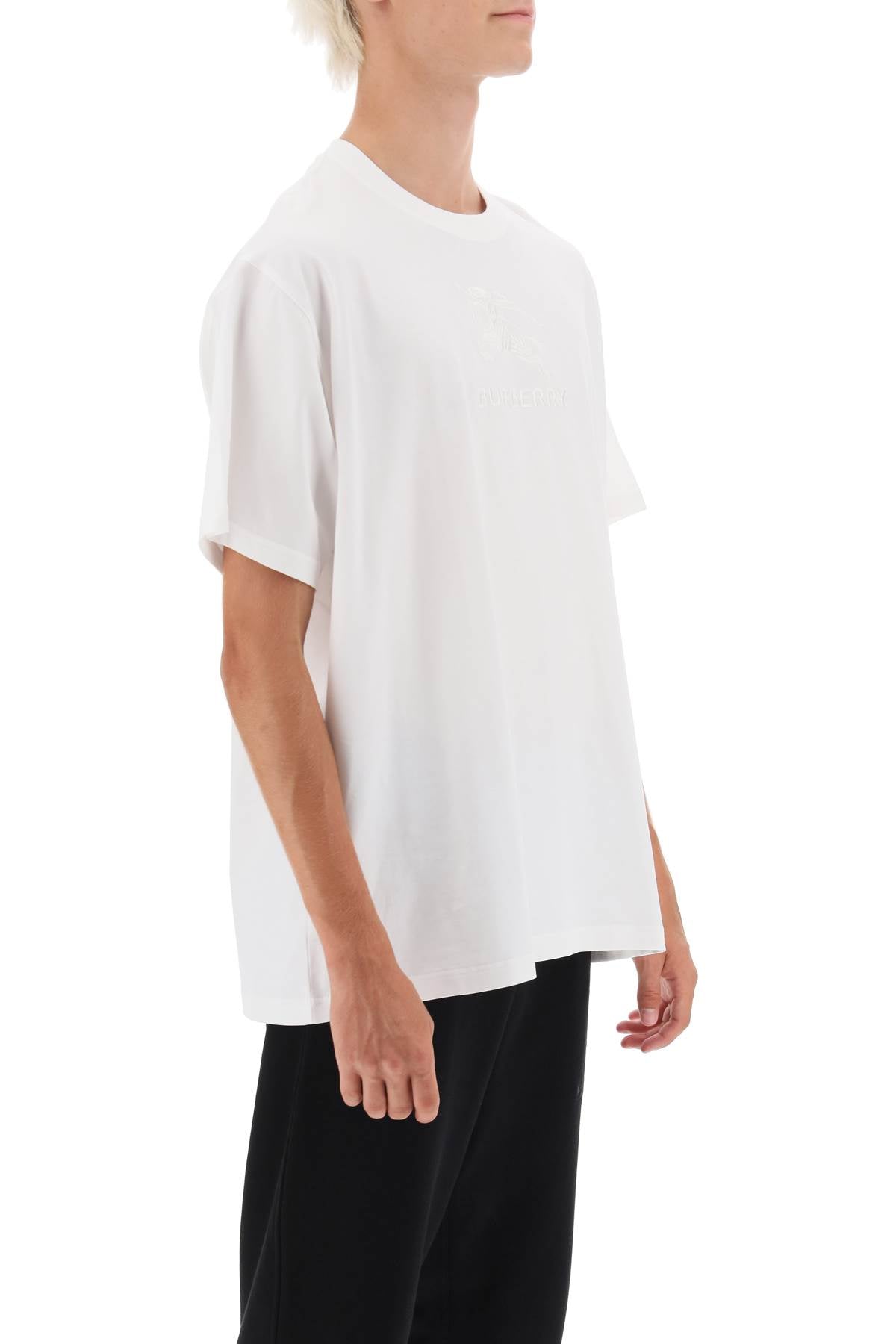 Tempah T-shirt With Embroidered Ekd  - White