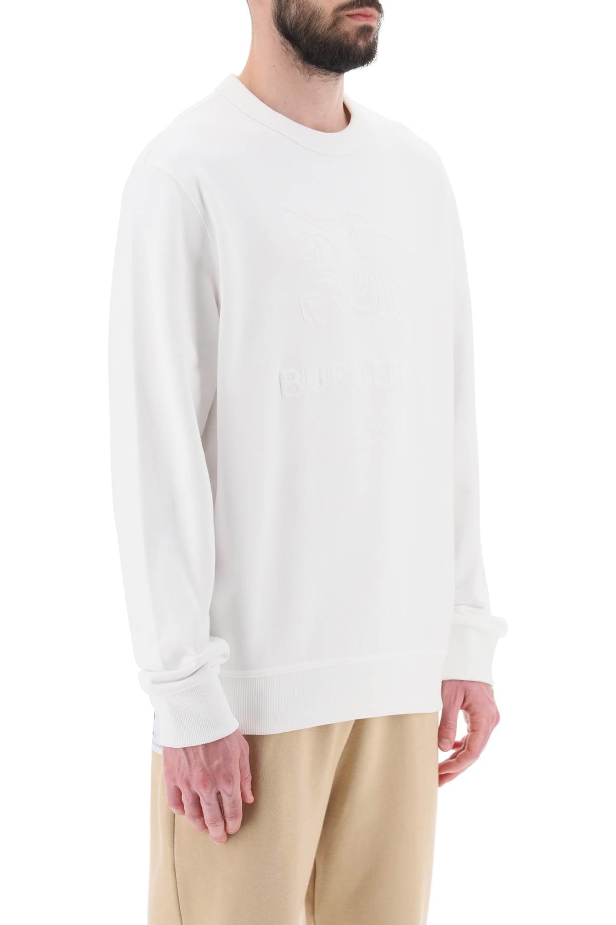 'rayner' Crew-neck Sweatshirt With Equestrian Knight  - White