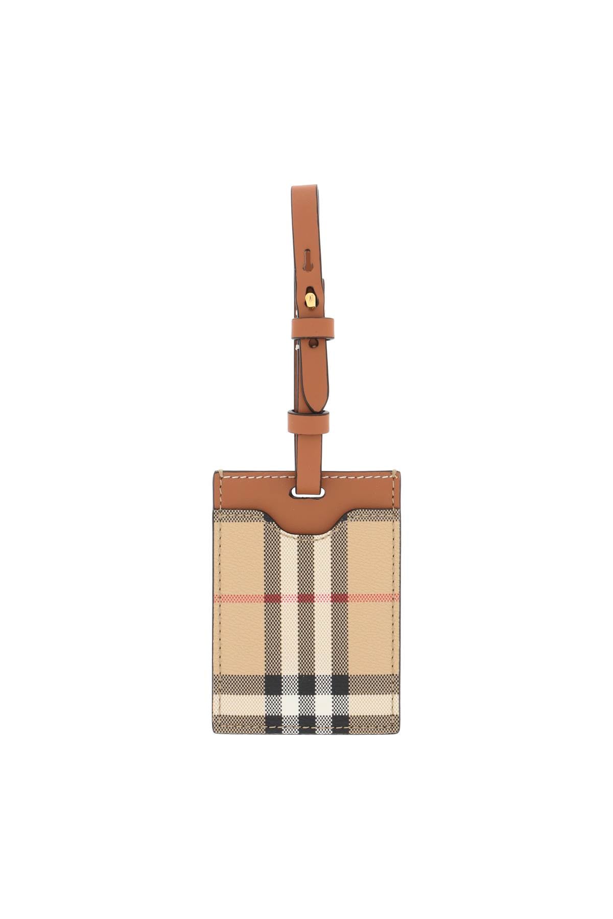 Check Luggage Tag  - Beige